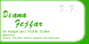 diana fejfar business card